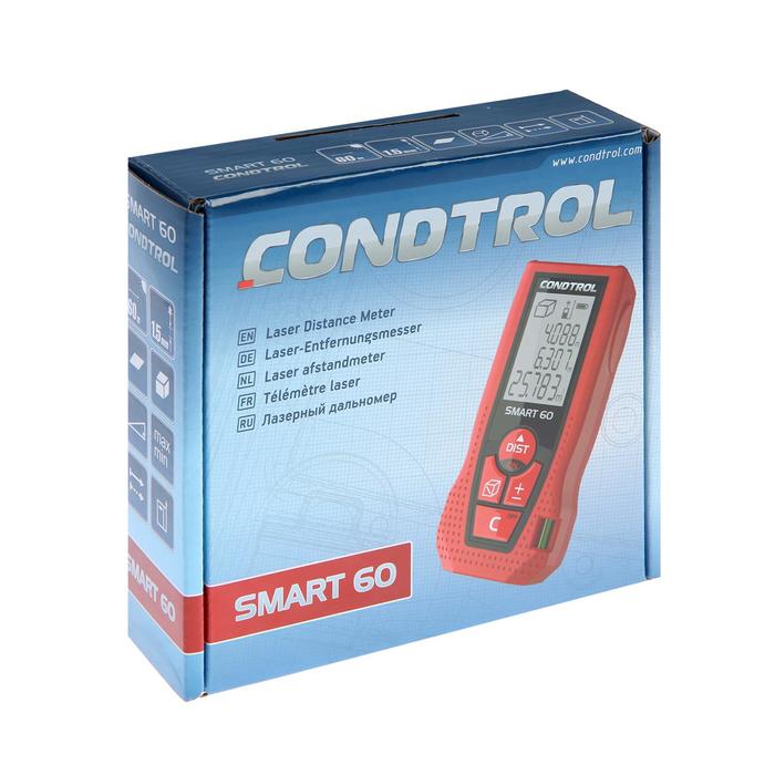 Лазерный дальномер CONDTROL Smart 60 1-4-098, 0,05-60 м, ±1,5 мм - фото 18530099 Лазерный дальномер CONDTROL Smart 60 1-4-098, 0,05-60 м, ±1,5 мм - фото 18530099