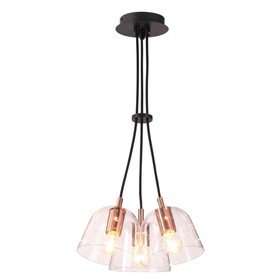 

Люстра Joseph, 3x60Вт E14, цвет чёрный