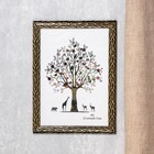 Фоторамка пластик формат А4 "Корни" чёрная с золотом 33,7х25 см - Фото 1