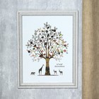 Фоторамка пластик 30х40 см "Блестящая волна" серебро 45х35 см - Фото 1