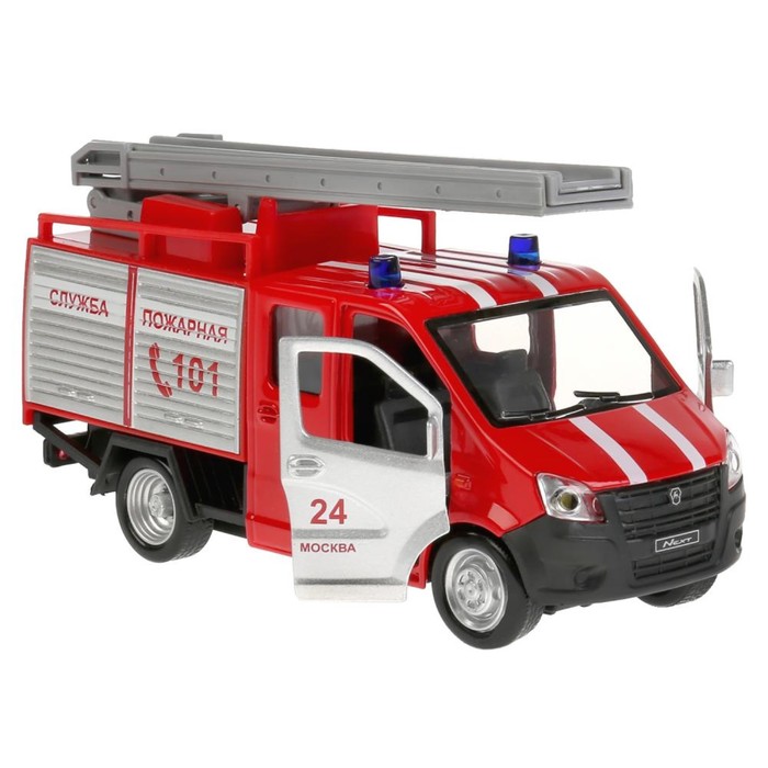 Машина металл «ГАЗель Next пожарная» 14,5 см, свет+звук, инерционная - фото 1905622665