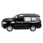 Машина металлическая «Lexus LX-570» 12 см, цвет черный, открываются двери, инерционный - фото 21025247