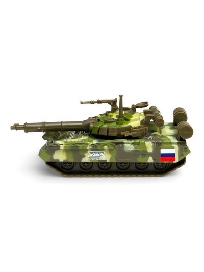Машинка металлическая «Танк T-90» 12 см, подвижные детали, инерционная