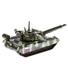 Машина металлическая «Танк T-90» 12 см, подвижные детали, инерционная - Фото 3