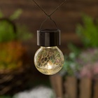 Садовый светильник «Лампочка», уличный, на солнечной батарее, 6×9 см, 1 LED, свечение тёплое белое - Фото 2