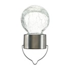 Садовый светильник на солнечной батарее «Лампочка», 7 × 9 × 7 см, 1 LED, свечение тёплое белое - фото 8953973