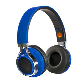 

УЦЕНКА Наушники LuazON, Bluetooth 4.2, 250 мАч, LED, FM, microSD, синие