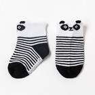 Носки детские Крошка Я «Панда», цвет белый/чёрный, 6-8 см - фото 320092830