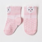 Носки детские Крошка Я «Зайчишка», цвет розовый, 6-8 см - фото 321271775
