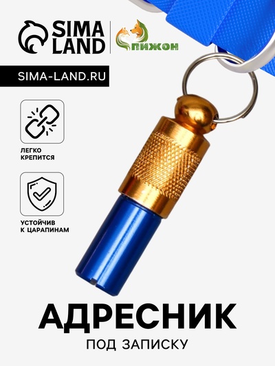 Адресник-капсула под записку, 0,8 х 3,3 см (фасовка 6 шт), микс цветов