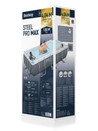 Бассейн каркасный Steel Pro Max, 404×201×100 см, фильтр-насос, лестница, прямоугольный, МИКС, 56721 Bestway - Фото 17