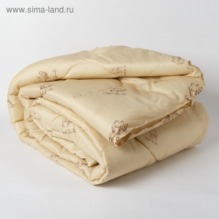 Одеяло Эконом Верблюжья шерсть 140х205 см, полиэфирное волокно, 200г/м2, пэ 100% - Фото 1