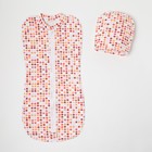 Пеленка на замке (кокон) + шапочка, 1008 И (1008 И, р-р 56-62, интерлок) - Фото 9