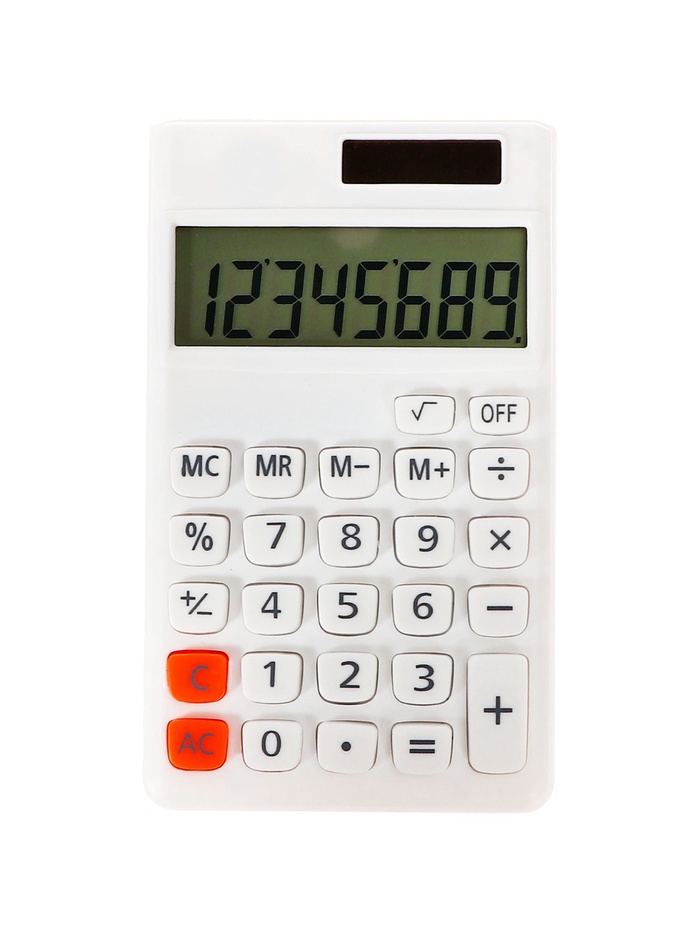 Калькулятор карманный, 08-разрядный, корпус белый - Фото 1