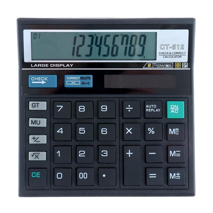 Калькулятор настольный, 12-разрядный, CT-512 - Фото 1