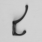 Крючок мебельный ТУНДРА TKD008, двухрожковый, черный, 100 шт - Фото 4