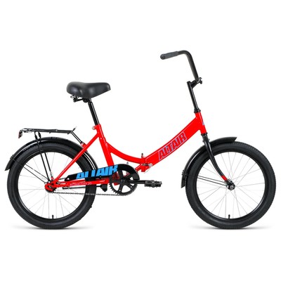 Велосипед 20" Altair City, 2020, цвет красный/голубой, размер 14"