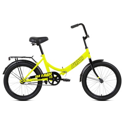 Велосипед 20" Altair City, 2020, цвет светло-зеленый/черный, размер 14"