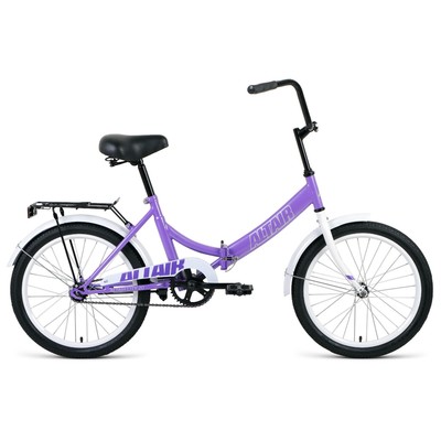 Велосипед 20" Altair City, 2020, цвет фиолетовый/серый, размер 14"