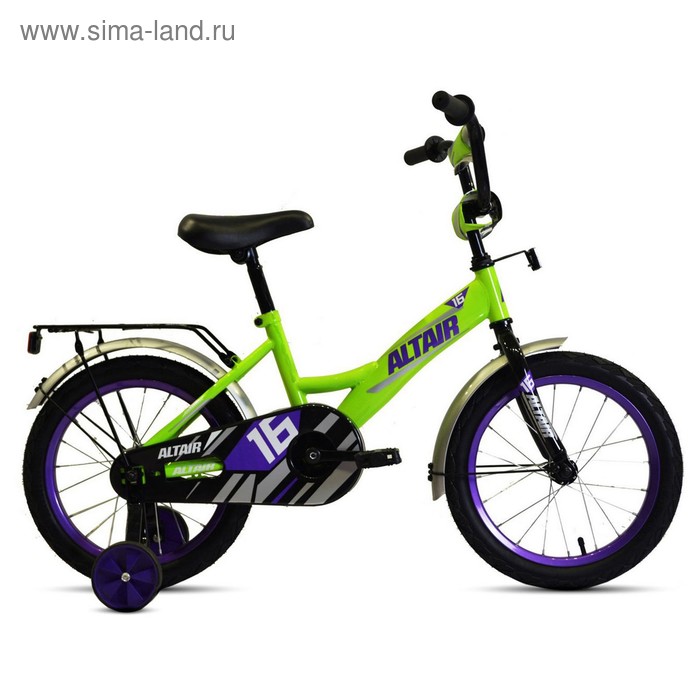 Велосипед 16" Altair Kids, 2020, цвет ярко-зелёный/фиолетовый - Фото 1