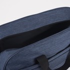 Сумка спортивная на молнии, наружный карман, длинный ремень, цвет синий - Фото 4
