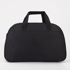 Сумка спортивная на молнии, наружный карман, длинный ремень, большой размер, цвет чёрный - фото 21025537