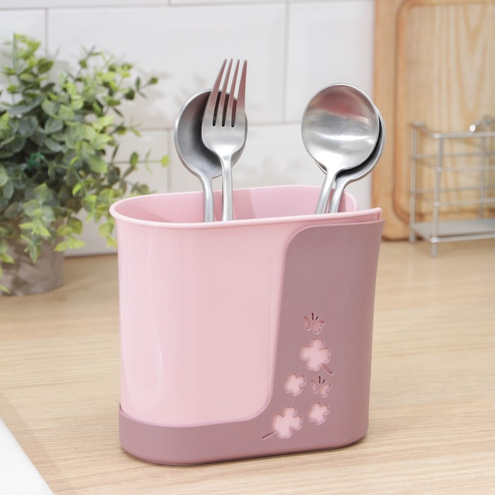 Подставка для столовых приборов «Cтиль», 16×8.5×14.5 см, МИКС