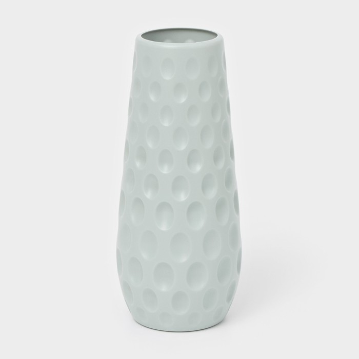 Ваза для цветов, пластик, 10×10×23 см, 1.2 л, зелёная