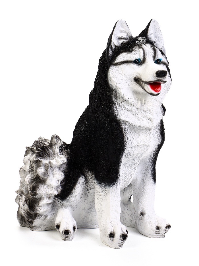 Садовая фигура из полистоуна «Хаски», 37×20×27 см - Фото 1