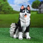 Садовая фигура из полистоуна «Хаски», 37×20×27 см - Фото 7