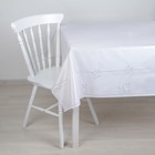 Клеёнка на стол на тканевой основе «Лепестки», ширина 137 см, рулон 20 м, толщина 0,25 мм, цвет белый - фото 6270132