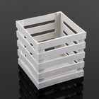 Кашпо квадратное «Заборчик», цвет белый - Фото 1