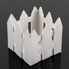 Кашпо квадратное «Заборчик», цвет белый - Фото 1