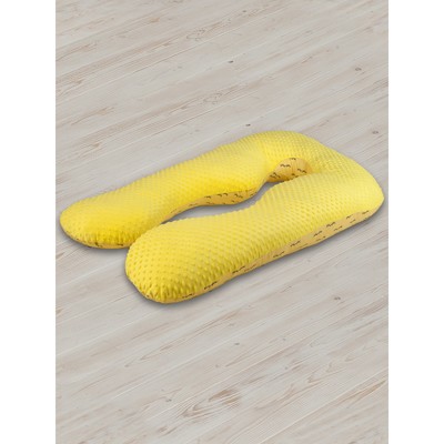 Подушка для беременных анатомическая, размер 72 × 340 см, реснички, жёлтый
