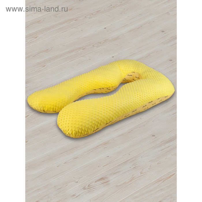 Подушка для беременных анатомическая, размер 72 × 340 см, реснички, жёлтый - Фото 1