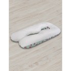Подушка для беременных анатомическая, размер 72 × 340 см, фламинго, мятный - фото 109051364