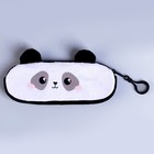 Пенал школьный «Панда», мягкий, 20×6.5 см, плюш, белый - Фото 2