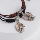 Браслеты "Неразлучники" любовь, цвет чёрно-коричневый, L=12,5 см - фото 24495573