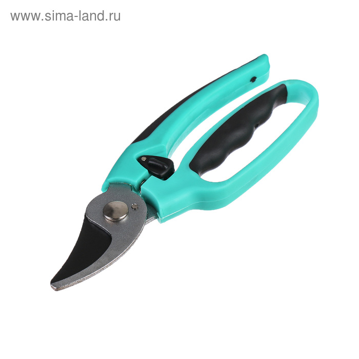 Секатор плоскостной, 8" (20 см), обрезиненные пластиковые ручки, Greengo - Фото 1