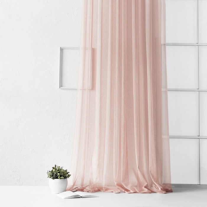 Тюль «Вудсток», размер 300х270 см, цвет розовый