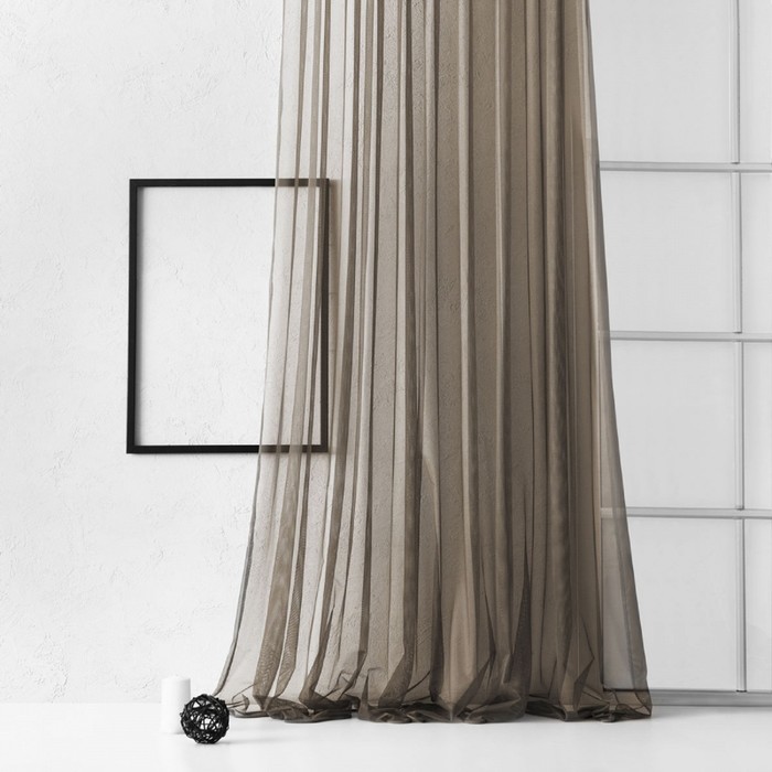 Портьера «Грик», размер 300 х 270 см, цвет коричневый