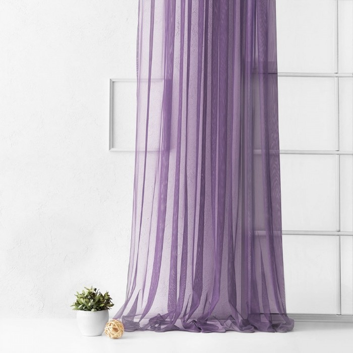 Портьера «Грик», размер 300 х 270 см, цвет фиолетовый