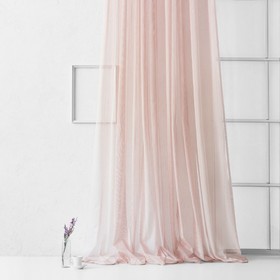 Тюль «Лайнс», размер 300х270 см, цвет розовый