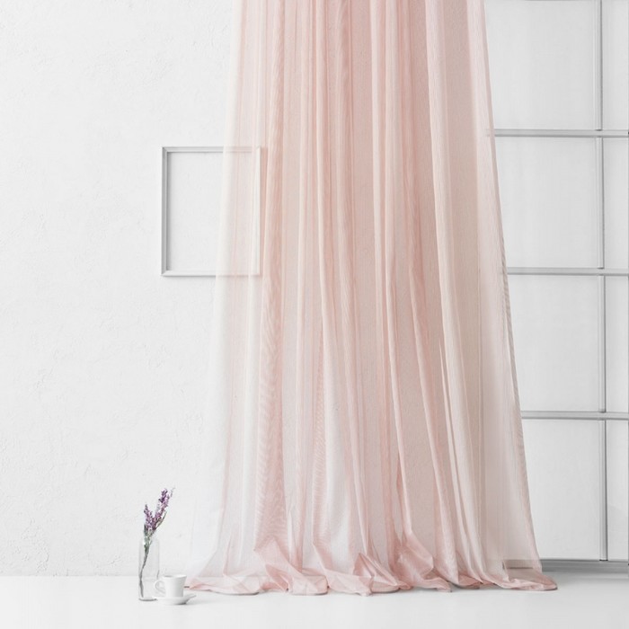 Тюль «Лайнс», размер 500х270 см, цвет розовый