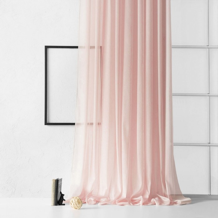 Портьера «Лоунли», размер 300 х 270 см, цвет розовый