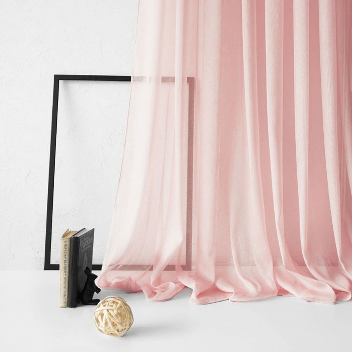 Портьера «Лоунли», размер 300 х 270 см, цвет розовый - фото 1927533395