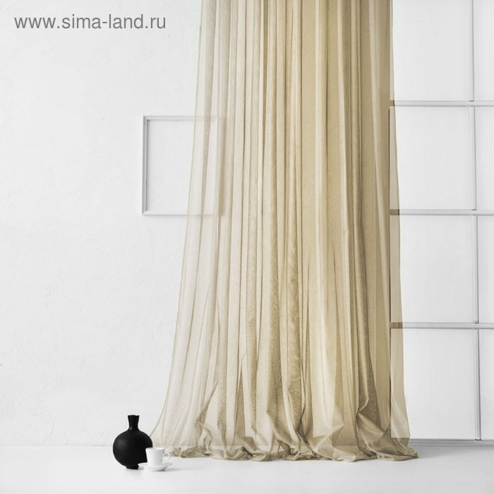 Тюль «Стори», размер 300х270 см, цвет бежевый - Фото 1