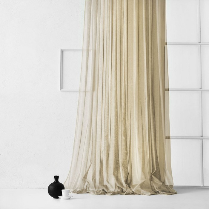 Тюль «Стори», размер 500х270 см, цвет бежевый