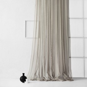 Тюль «Стори», размер 300х270 см, цвет серый