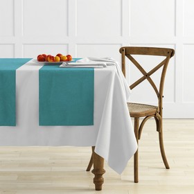 Комплект дорожек на стол «Ибица», размер 43 х 140 см - 4 шт, цвет бирюзовый